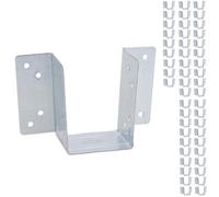 AB Tools Mini Timber Wood Joist Hanger 47mm Decking Loft Galvanised Beam Holder 50Pk