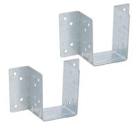AB Tools Mini Timber Wood Joist Hanger 50mm Decking Loft Galvanised Beam Holder 2Pk