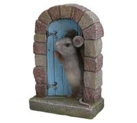 AB Tools Mouse Door Figurine Statue House Decor Ornament Sculpture Cast Iron Home