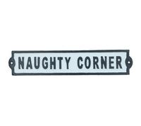 AB Tools Naughty Corner Cast Iron Sign Plaque Wall Door Fence Gate Post House Garden