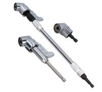 AB Tools Offset Screwdriver Bit Holder 3Pc Set 105 Degree 37 To 320mm Drill Attachment Angle