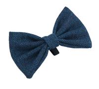 AB Tools One Size Stylish Navy Tweed Dog Bow Tie For Fashionable Dogs With Collar Loop