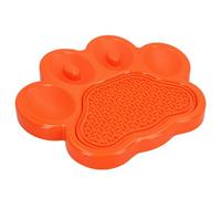 AB Tools Orange Paw Interactive Dog Slow Feeder & Lick Mat Dog Food Accessories