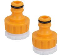 AB Tools Outdoor Garden Tap Hose Threaded Tap Connector 3/4In With 1/2In Reducer 2Pc