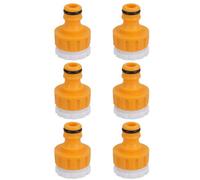 AB Tools Outdoor Garden Tap Hose Threaded Tap Connector 3/4In With 1/2In Reducer 6Pc