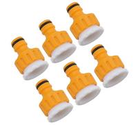 AB Tools Outdoor Tap Garden Hose Connector 3/4In Thread + 1/2In Reducer Watering 6Pc