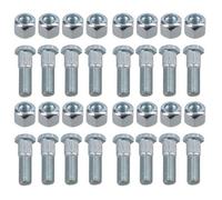 AB Tools Pack Of 16 3/8" Unf Wheel Studs And Nuts For 4" Pcd Trailer Suspension Hubs