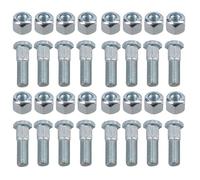 AB Tools Pack of 16 3/8" UNF Wheel Studs And Nuts For 4" PCD Trailer Suspension Hubs