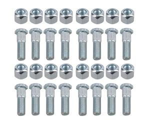 AB Tools Pack of 16 3/8" UNF Wheel Studs And Nuts For 4" PCD Trailer Suspension Hubs