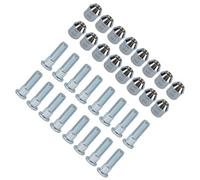 AB Tools Pack Of 16 M12 X 1.5 Wheel Studs And Nuts For 100mm Pcd Trailer Hubs