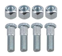AB Tools Pack Of 4 3/8" Unf Wheel Studs And Nuts For 4" Pcd Trailer Suspension Hubs
