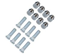 AB Tools Pack Of 8 M12 X 1.5 Wheel Studs And Nuts For 100mm Pcd Trailer Hubs