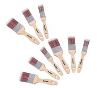AB Tools Paint Brush Painting + Decorating Synthetic Brushes Wooden Handle 1" - 2" 9Pk