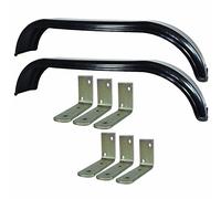 AB Tools Pair 10" Twin Wheel Tandem Mudguards 48" x 7" & 6 SMALL Brackets