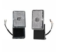 AB Tools Pair Front Position Marker Lights Lamps White Clear For Trailer Caravan Van