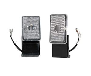 AB Tools Pair Front Position Marker Lights Lamps White Clear for Trailer Caravan Van