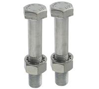 AB Tools Pair Tow Bar / Tow Ball Bolts 90mm Long With Nuts & Washers High Tensile