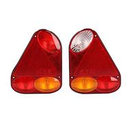 AB Tools Pair Trailer Caravan Triangular Lights Replacement Lamps with Plug Indespension
