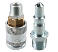 AB Tools Pcl 60 Series Female Coupler 3/8" Bsp Male Thread & Male Air Fitting Adaptor