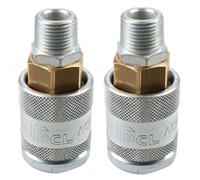 AB Tools Pcl 60 Series Female Coupler Air Fitting Air Hose 3/8" Bsp Male Thread Ac4Em X 2