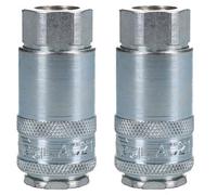 AB Tools Pcl Airflow Female Coupler 1/4" Bsp Male Thread Air Hose Coulping Ac21Cf X 2