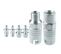 AB Tools Pcl Instant Air Coupler 1/4" Bsp Female Thread & Male Air Fittings Bayonet Kit