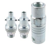 AB Tools Pcl Instant Air Coupler 1/4" Bsp Female Thread & Swivel Male Adaptor Fitting X 2