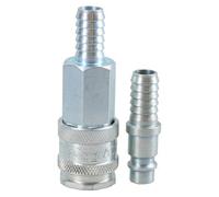 AB Tools Pcl Xf Female Coupling Ac7110 & Male Adaptor With 10mm Air Hose Barb Tail Aa7112