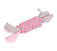 AB Tools Pink Small Dog Puppy Fleecy Rope Coil Play Toy Great For Teeth & Gums