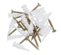 AB Tools Plasterboard Nylon Fixings Cavity Wall Speed Anchor Plugs And Screws 33mm 30Pc