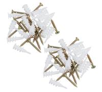 AB Tools Plasterboard Nylon Fixings Cavity Wall Speed Anchor Plugs And Screws 33mm 60Pc