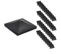 AB Tools Plastic Fence Post Cap For Fence Posts 75mm X 75mm Protector Cover 40Pc