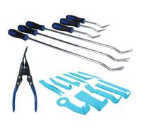 AB Tools Plastic + Steel Trim Car Door Panel Upholstery Removal + Pliers For Clips Rivets