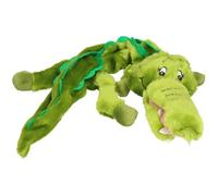 AB Tools Plush Super Soft Unstuffed Wild Crinkler Alligator Dog Toy With Squeak 60X14X9Cm