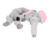 AB Tools Plush Super Soft Unstuffed Wild Crinkler Elephant Dog Toy With Squeak 60X14X9