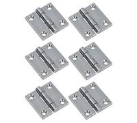AB Tools Polished Door Butt Hinge 6 Pack Stainless Steel 50mm X 50mm 316 Marine Cabin