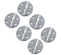 AB Tools Polished Door Circular Hinge 6 Pack Stainless Steel 64mm Diameter 316 Marine Cabin