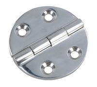 AB Tools Polished Door Circular Hinge Stainless Steel 64mm Diameter 316 Marine Cabin