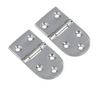 AB Tools Polished Door Oval Hinge 2 Pack Stainless Steel 40mm X 75mm 316 Marine Cabin