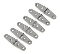 AB Tools Polished Door Strap Hinge 6 Pack Stainless Steel 27mm X 103mm 316 Marine Cabin