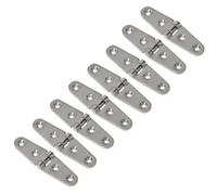 AB Tools Polished Door Strap Hinge 8 Pack Stainless Steel 27mm X 103mm 316 Marine Cabin