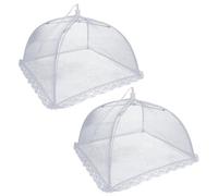 AB Tools Pop Up Collapsible Food Cover Protector Umbrella Mesh Net Netting Bbq 2Pc