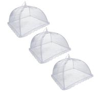 AB Tools Pop Up Collapsible Food Cover Protector Umbrella Mesh Net Netting Bbq 3Pc
