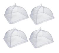 AB Tools Pop Up Collapsible Food Cover Protector Umbrella Mesh Net Netting Bbq 4Pc