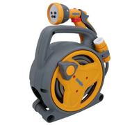 AB Tools Portable Compact Garden Watering 10M Hose Reel With Fittings And Multi Sprayer