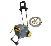 AB Tools Portable Mobile Auto Hose Reel Cart Retractable Garden Watering Hosepipe 35M