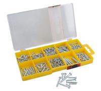 AB Tools Pozi Drive Countersunk And Philips Slotted Combo Wood Screws Fixings 215Pc
