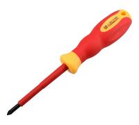 AB Tools Pozi Pz1 X 80mm Vde Insulated Electrical Screwdriver With Soft Grip