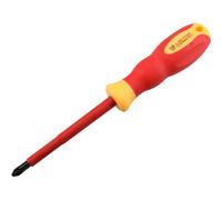 AB Tools Pozi Pz2 X 100mm Vde Insulated Electrical Screwdriver With Soft Grip