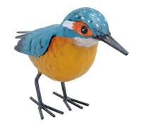 AB Tools Primus Metal Kingfisher Garden Ornament Sculpture Gift, Hand Painted, 20 x 8.5 x 12cm
